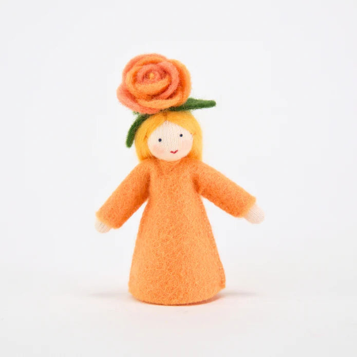 orange rose flower fairy - fair