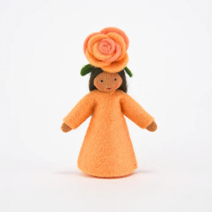 orange rose flower fairy - medium