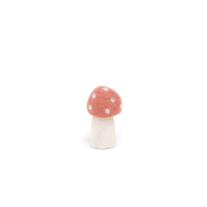 large dotty felt mushroom - litchee