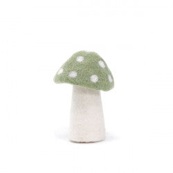 large dotty felt mushroom - tender green