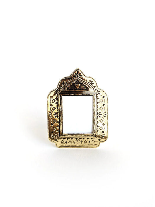 faux tin frame - small gold