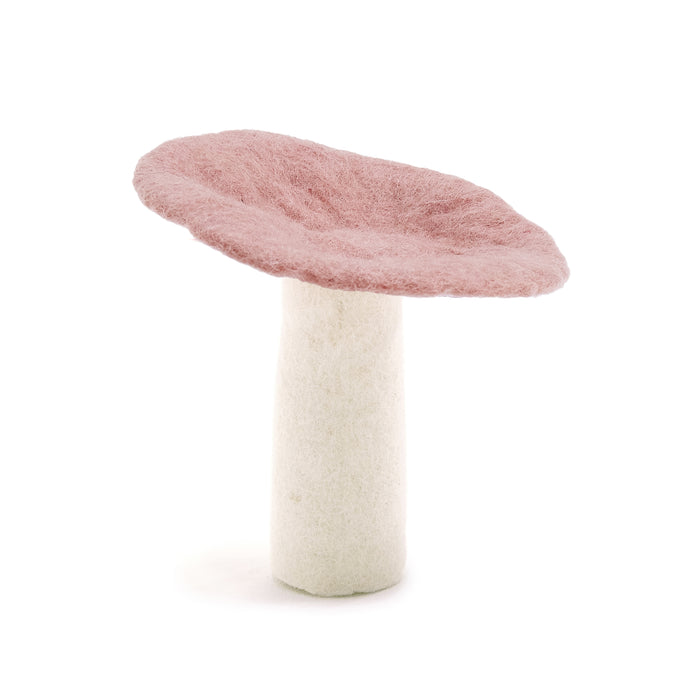 large felt mushroom - quartz pink
