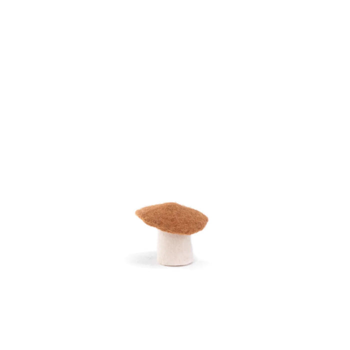 small felt mushroom - caramel