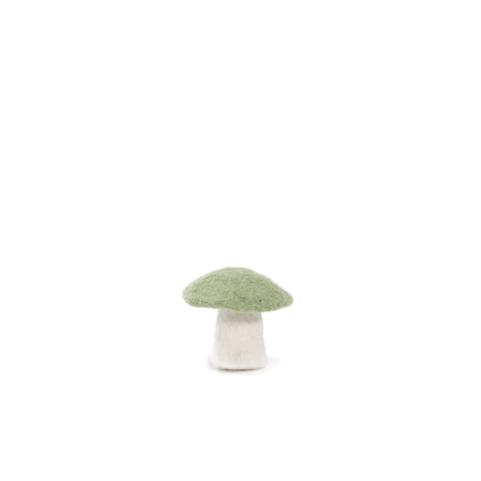 small felt mushroom - tender green