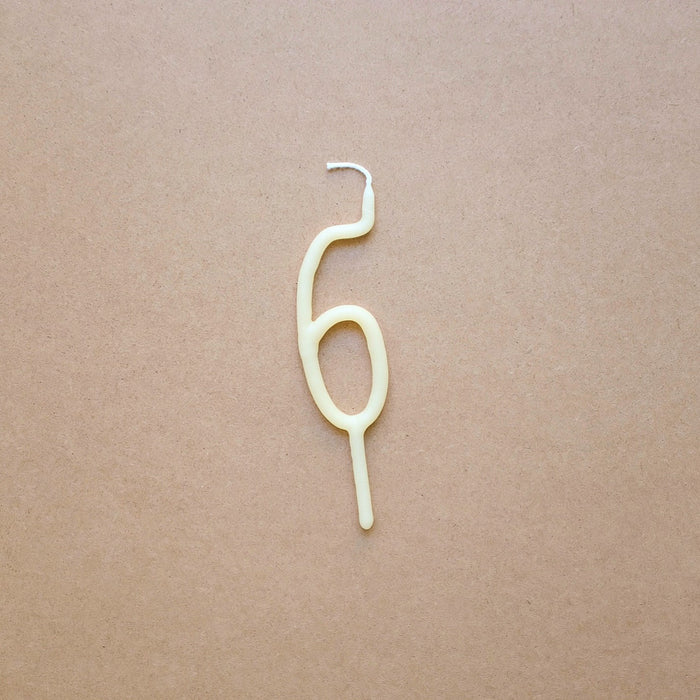 hand dipped beeswax number candle