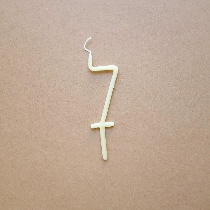 hand dipped beeswax number candle