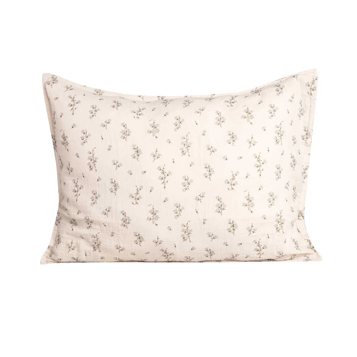 muslin pillowcase - bluebell