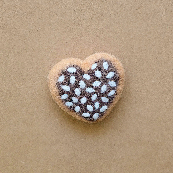 donut - heart choc white sprinkles