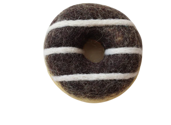 donut - dark choc white stripes