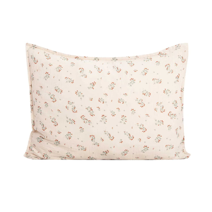 muslin pillowcase - clover