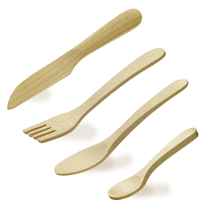 mini wooden cutlery set
