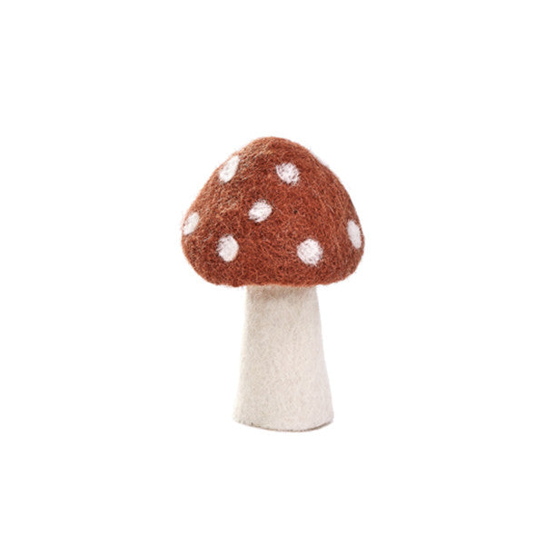 XL dotty felt mushroom - coral
