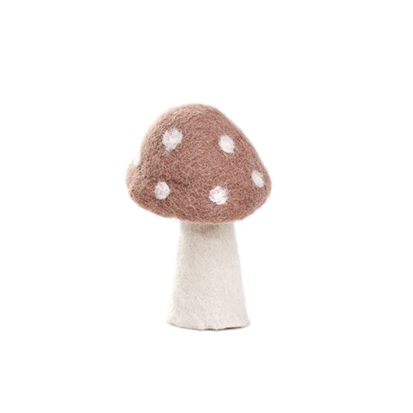 large dotty felt mushroom - quartz pink