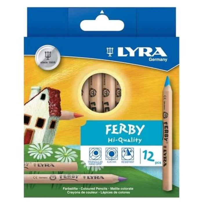 lyra ferby short coloured pencils - 12 pack