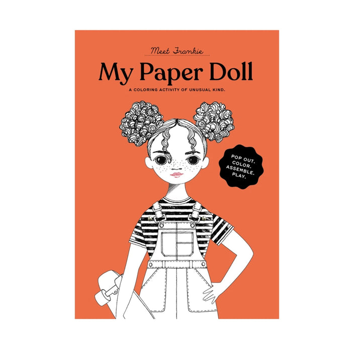 colouring paper doll kit - frankie