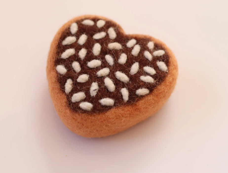 donut - heart choc white sprinkles