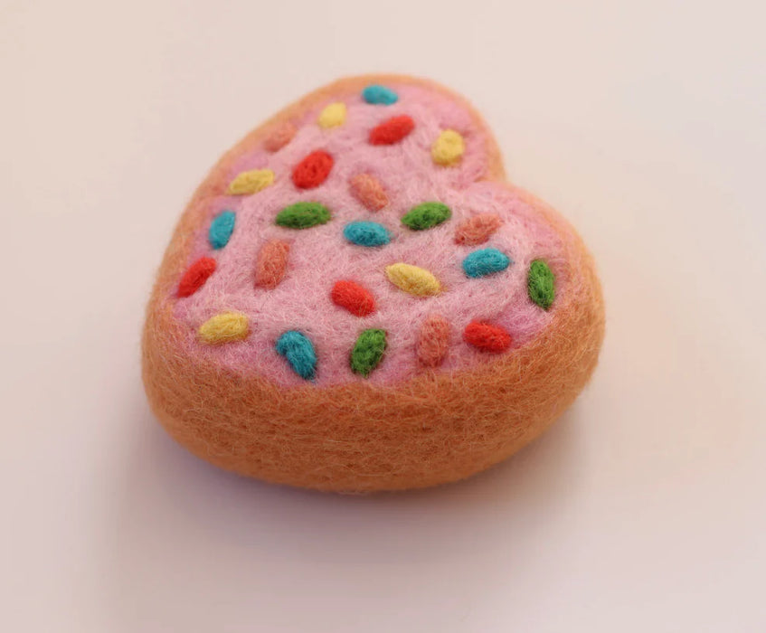 donut - pink heart rainbow sprinkles