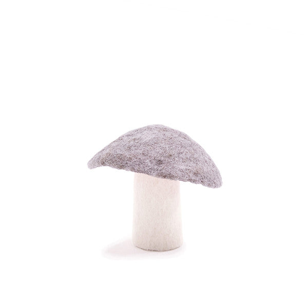 large felt mushroom - light stone