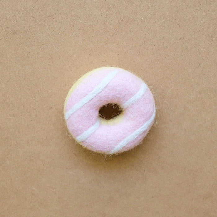 donut - light pink white stripes