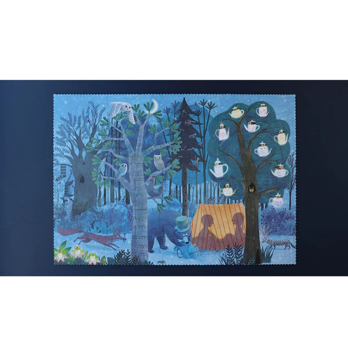 londji reversible puzzle - night & day in the forest