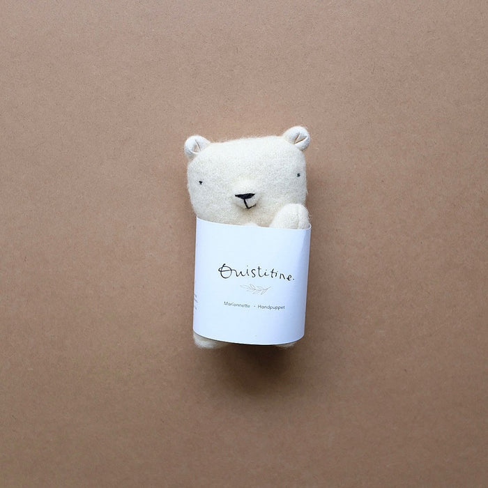handmade wool puppet - polar bear