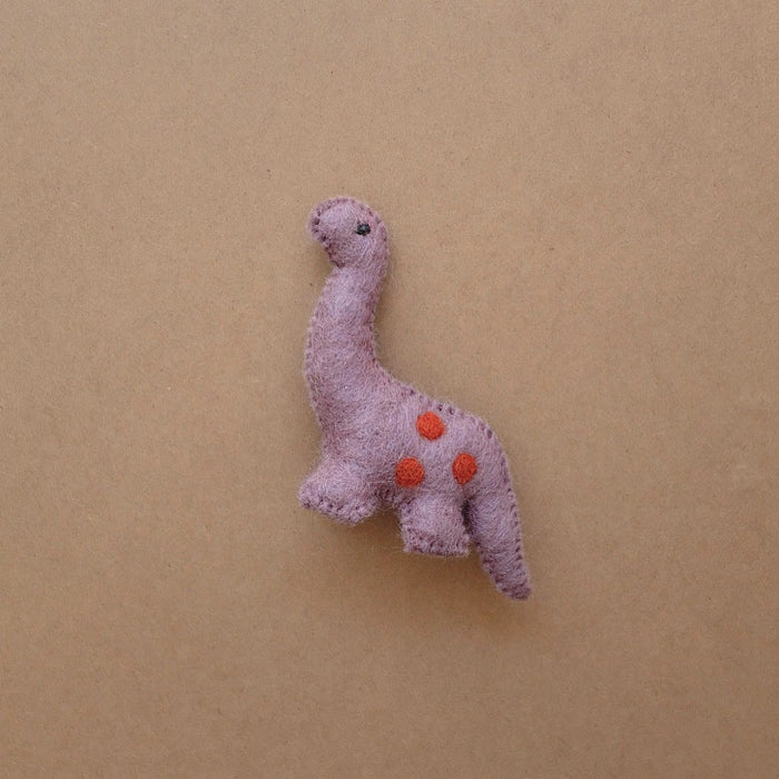 papoose 100% felt small purple dinosaur