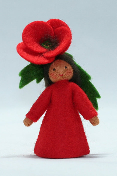 red poppy flower fairy - medium