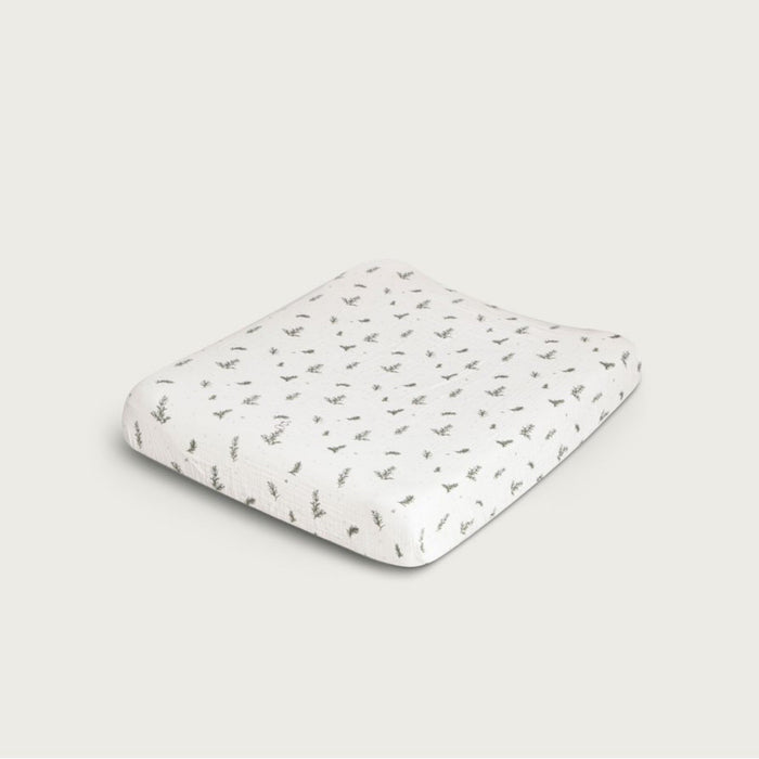 muslin changing mat cover - rosemary