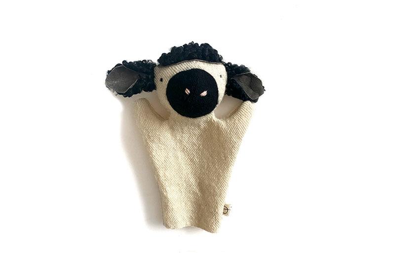 handmade wool puppet - sheep