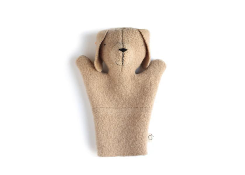 handmade wool puppet - puppy