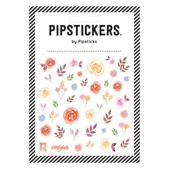watercolour flowers sticker sheet