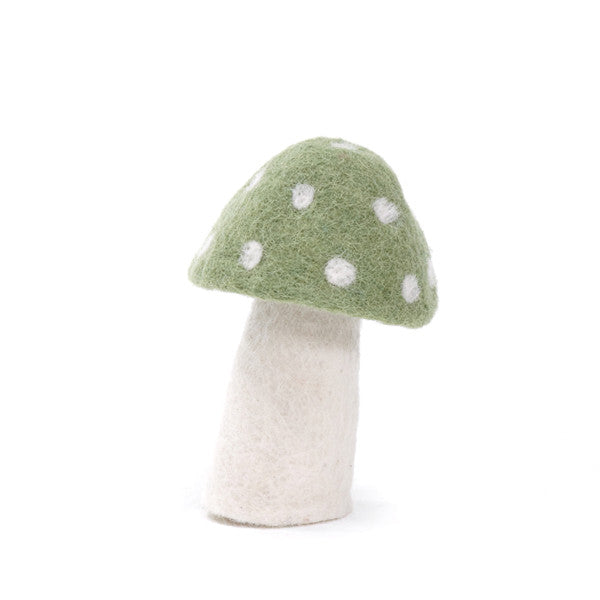 XL dotty felt mushroom - tender green